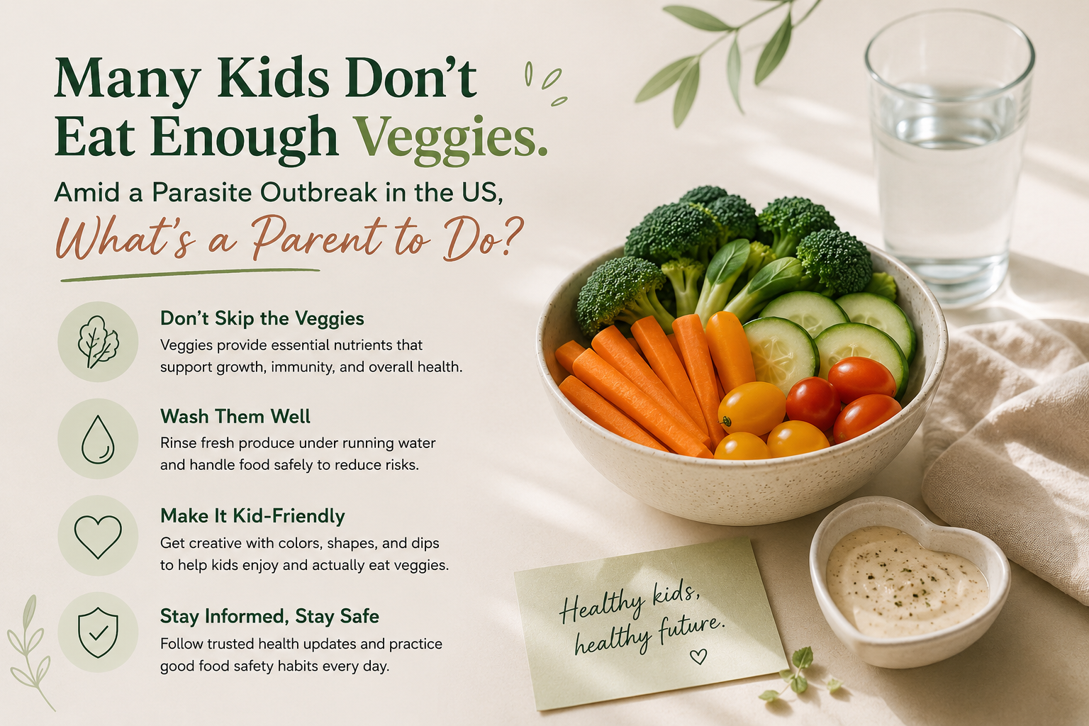 Many Kids Don’t Eat Enough Veggies. Amid a Parasite Outbreak in the US, What’s a Parent to Do?
