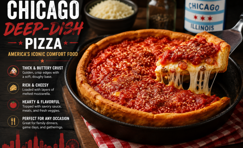 Chicago Deep-Dish Pizza: America’s Iconic Comfort Food
