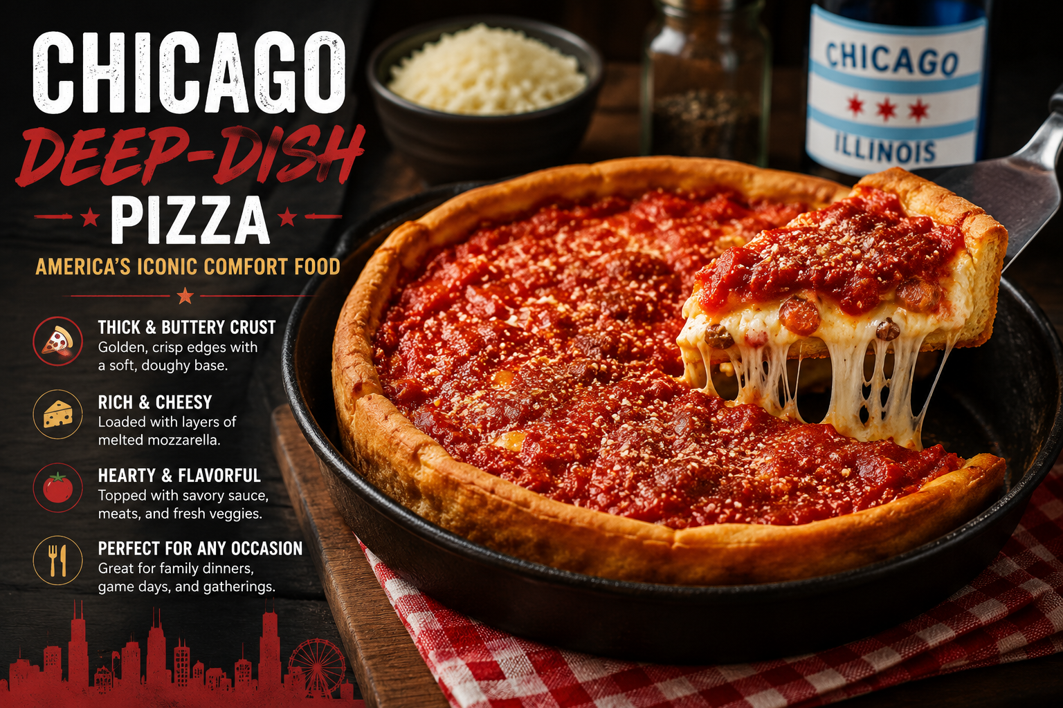 Chicago Deep-Dish Pizza: America’s Iconic Comfort Food