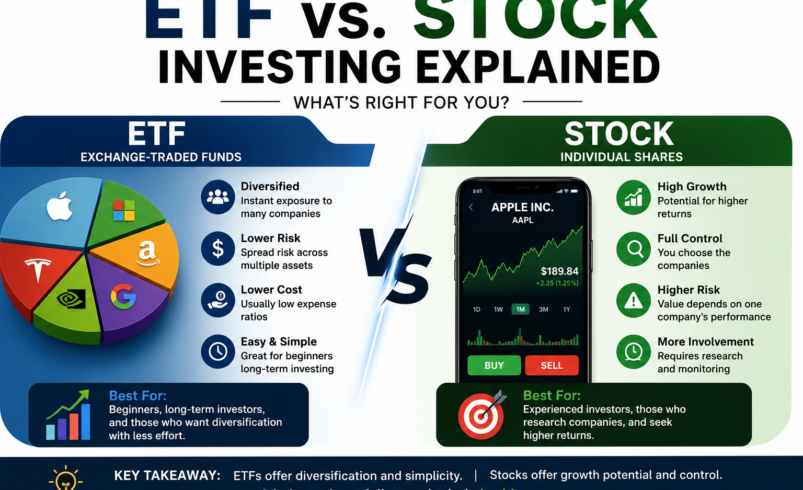 ETF vs. Stock Investing Explained: Which Is the Better Choice in 2026?