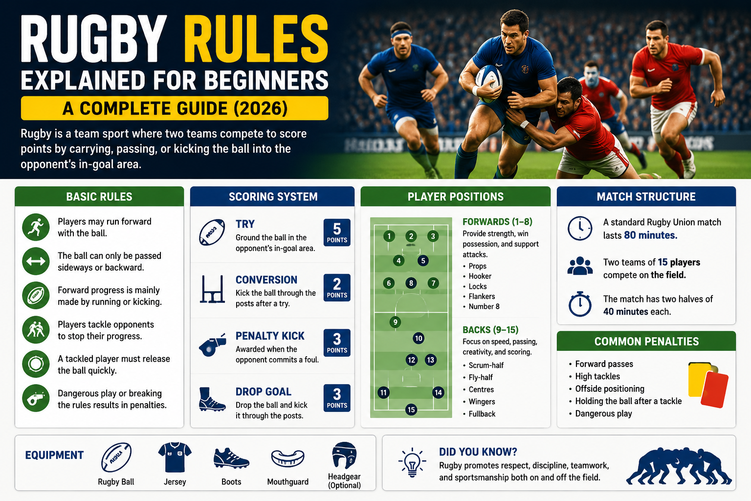 Rugby Rules Explained for Beginners – A Complete Guide (2026)